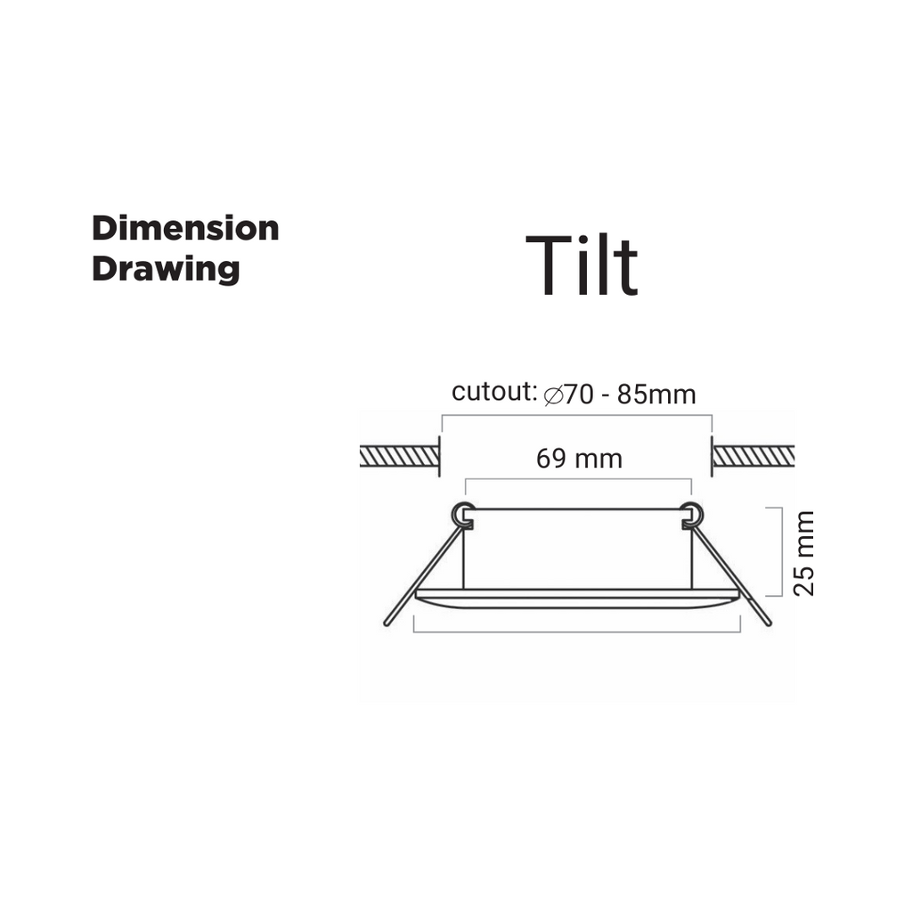 Downlighter R203 Silver Tilt 90MM
