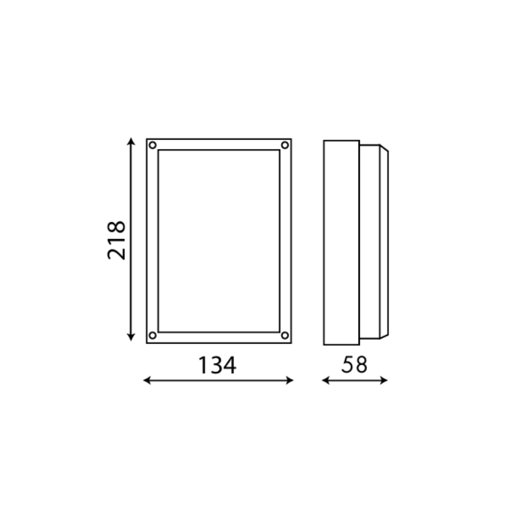BL425S 1xE27 Die cast Aluminium Wall Light Black