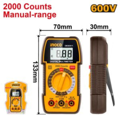 INGCO DM360011 Digital Multimeter True RMS 600V