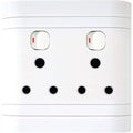 Double Switch Socket 4X4 Lesco L44DSW
