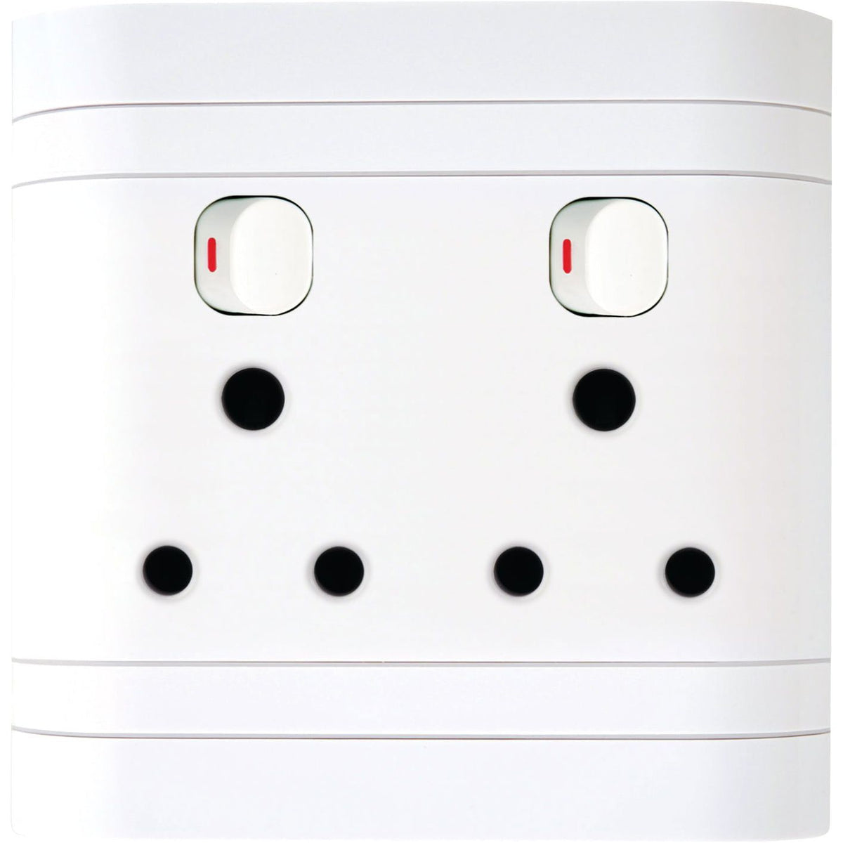 Double Switch Socket 4X4 Lesco L44DSW