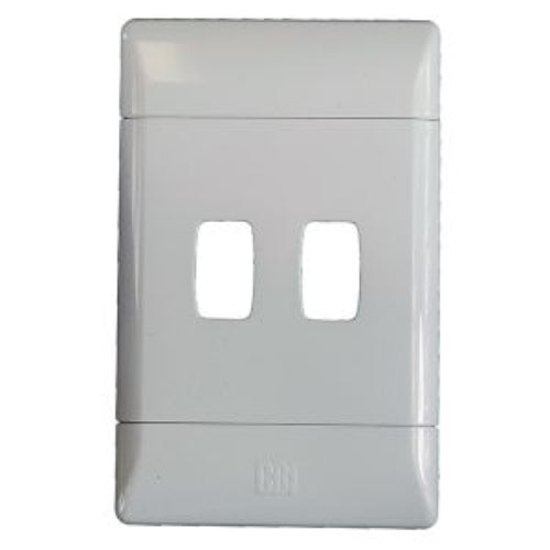 G001-P 2Lever Grid Plate 2x4 White - CBI Range