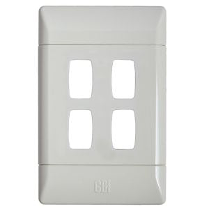 G003-P 4Lever Grid Plate 2x4 White - CBI Range