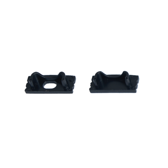 LED Strip Light Aluminium Profile End Cap Black Slim28 - CH72 - 2Pair