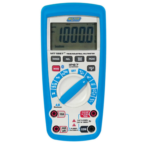 Major Tech MT1887 Digital Multimeter TRMS Bluetooth IP67 1500V