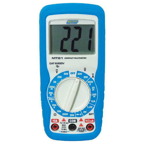 Major Tech MT21 Compact Multimeter 600V CAT III 600V