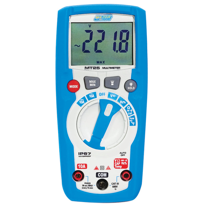 Major Tech MT25 Compact Digital Multimeter IP67 600V