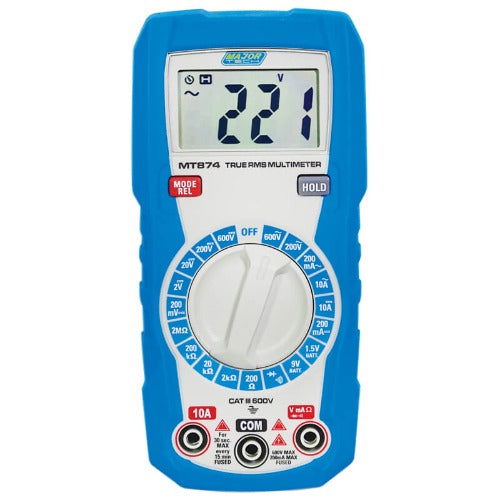 Major Tech MT874 Digital Multimeter TRMS CAT III 600V
