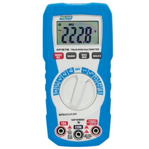 Major Tech MT876 Digital Multimeter TRMS 600A CAT III 600V