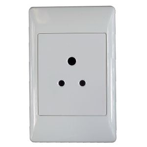 PS678-P 6A 2X4 Unswitched Socket  Complete White