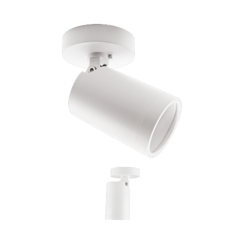 R340 Coastline 1Light White GU10 Surface Mount Spotlight