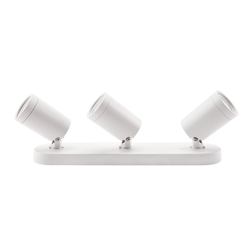 R344 Coastline 3Light White GU10 Surface Mount Spotlight