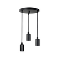 OL-PEND-RND-BK Black Aluminium 3X E27 Pendant