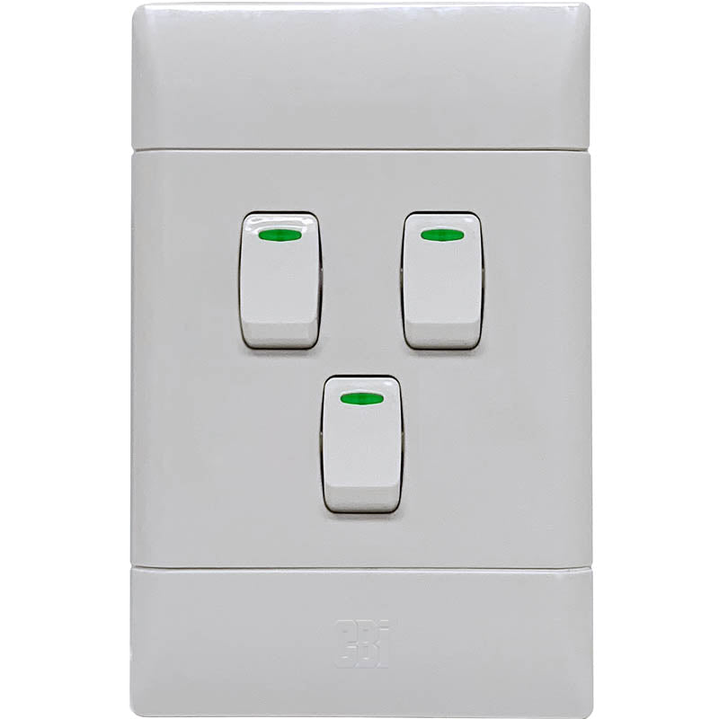 SUL124 3Lever 2Way 16A Light Switches Ultra Range 2X4