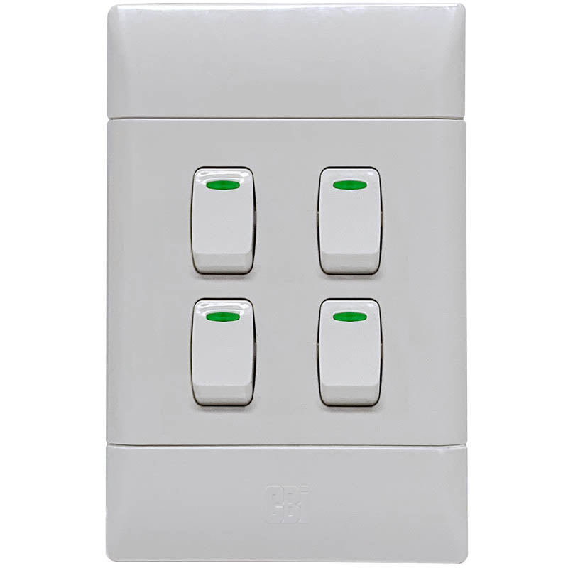 SUL125 4Lever 2Way 16A Light Switches Ultra Range 2X4