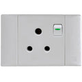 SUP673 16A 2x4 Single Switched Socket Outlet Standard Horizontal
