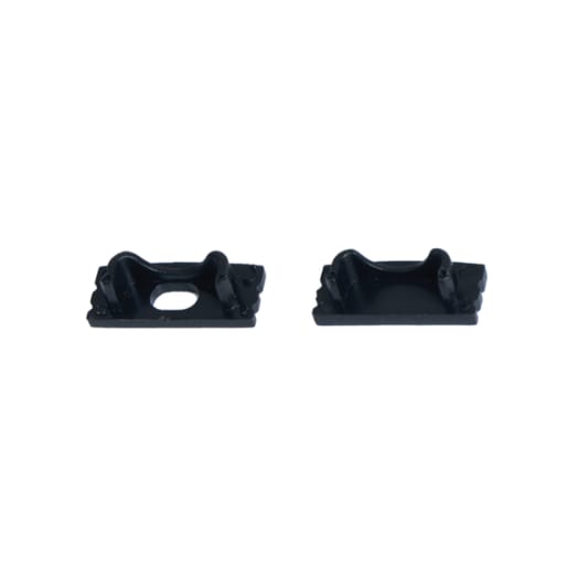 LED Strip Light Aluminium Profile End Cap Black Slim28 - CH72 - 2Pair