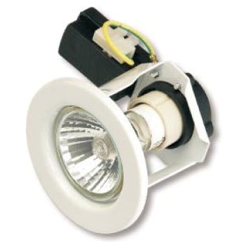 Downlighter S65 230V Straight, White or Satin Chrome